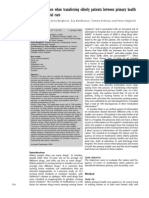 Medication Errors When Transferring Elderly Patients Between Primary Health Care and Hospital Care