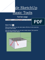 Google Sketchup Basic Tools: Tool Bar Usage