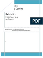 Life Cycle Costing and Reliability Engg