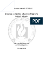 Audit: Distance and Online Education in Utah Schools