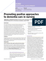 Promoting Positive Approaches To Dementia Care in Nursing