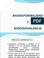 Biodisponibilidad y Bioequivalencia