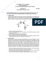 EE 240B Homework: Analog Design Problems For Electrical Engineers