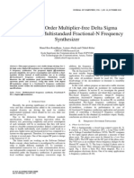 Digital High Order Multiplier-Free Delta Sigma Modulator For Multistandard Fractional-N Frequency Synthesizer