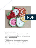 Crochet Fruit Coasters Pattern