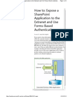 Expose A SharePoint Application To The Extranet and Use Forms-Based Authentication