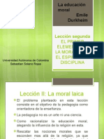 La Educación Moral - Emile Durkheim (Lección II: El Primer Elemento de La Moralidad: El Espíritu de Disciplina)