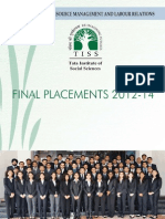 TISS HRM PlacementBrochure Final Placement 2012-14