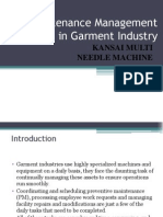 Maintenance Management in Garment Industry