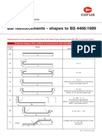 Bar Reinforcement - Shapes To BS4466-1989