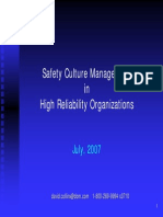 Safety Culture in HROs