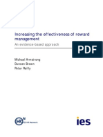 Increasing The Effectiveness of Reward Management: An Evidence-Based Approach