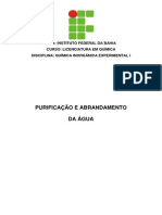 Prática 1 Purificação e Abrandamento Da Água.