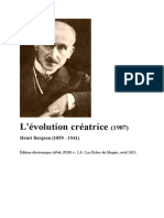 BERGSON, Henri. L'évolution Créatrice