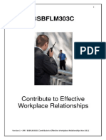 BSBFLM303C Contribute To Effective Workplace - Reading Material