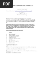 Guía para La Escritura Del Ensayo PDF