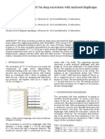 Numerical Analysis of 20.5m Deep Excavation With Anchored Diaphragm