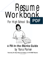 Highschool Resume Work Book