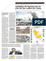 Noticias de Interés: Más de Mil Toneladas de Basura No Se Recogen A Diario de Las Calles de Lima