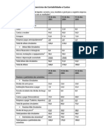 Exercicios Contabilidade