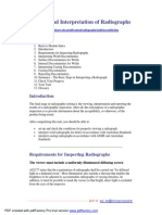 Viewing and Interpretation of Radiographs