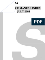 Service Manual Index JULY 2004