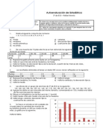 Autoevaluacion de Estadistica Básica para 3º ESO