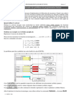 Les Optimisations Et Programmations Excell