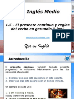 1.5 - El Presente Continuo y Reglas Del Verbo en Gerundio - Ing