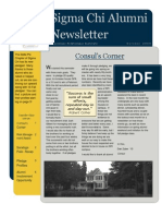 Sigma Chi Fraternity Alumni Newsletter Delta Psi Chapter