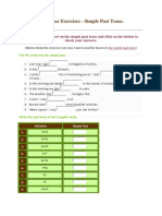 Past Simple Tense Exercises