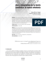 Trabajo, Empleo y Desempleo en La Teoria Economica