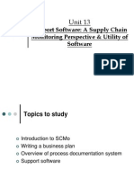 Unit 13: Support Software: A Supply Chain Monitoring Perspective & Utility of Software