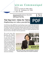 Taiwan Communiqué: Tsai Ing-Wen's Vision For Taiwan's Future