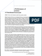 Measuring The Performance of Information Systems: A Functional Scorecard