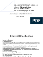 Igcse 21 Mainselectricity