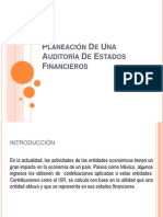 Planeación de Una Auditoria de Estados Financieros