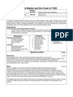 Stock Market Crash - Formal Lesson Plan