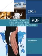 Presupuestos Procesales y Condiciones de La Accion