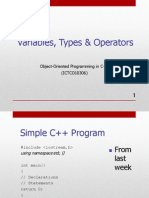 Variables Types Operators