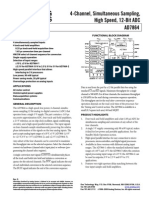 4-Channel, Simultaneous Sampling, High Speed, 12-Bit ADC AD7864