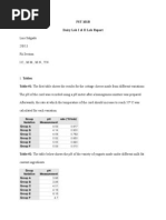 Dairymilk Lab Report