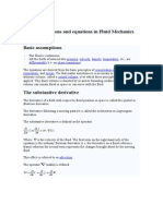 Basic Assumptions and Equations in Fluid Mechanics