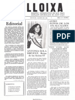 LLOIXA. Número 26, Agosto/agost 1983. Butlletí Informatiu de Sant Joan. Boletín Informativo de Sant Joan. Autor: Asociación Cultural Lloixa