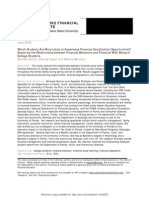 Relationships Between Financial Behavior and Financial Wellbeing of College Students