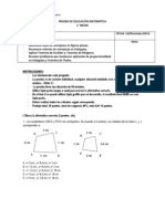 PRUEBA DE EDUCACIÓN MATEMÁTICA Semejanza