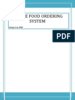 Online Food Ordering System