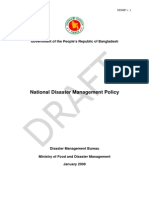 National Disaster Management Policy, Bangladesh