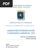 Prácticas Pre-Profesionales - LABORATORIO DE BROMATOLOGÍA Y SANEAMIENTO AMBIENTAL