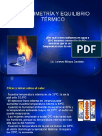 Calorimetria y Equilibrio Térmico 1